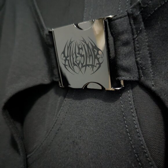 Killstar Shadows Dress Long Sleeve Buckle Mesh Small Black - Picture 4 of 5